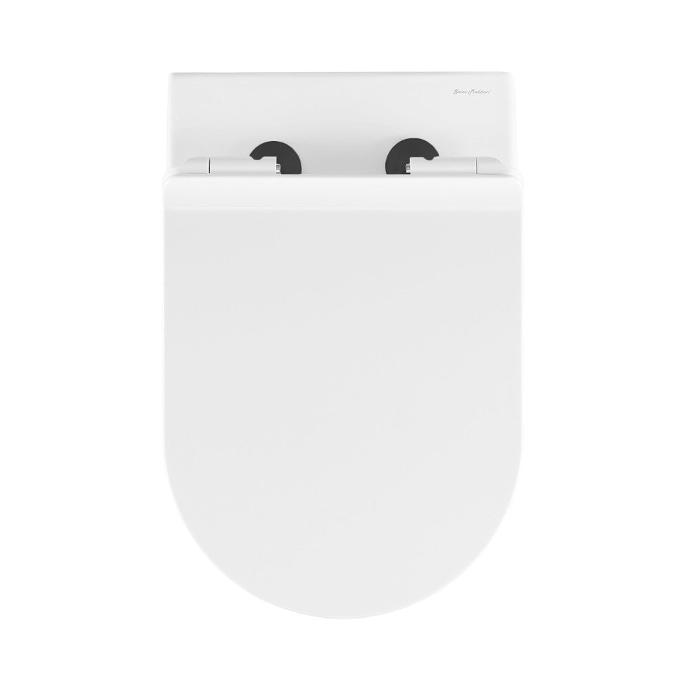 Swiss Madison St. Tropez Wall hung Toilet Bowl, Black Hardware