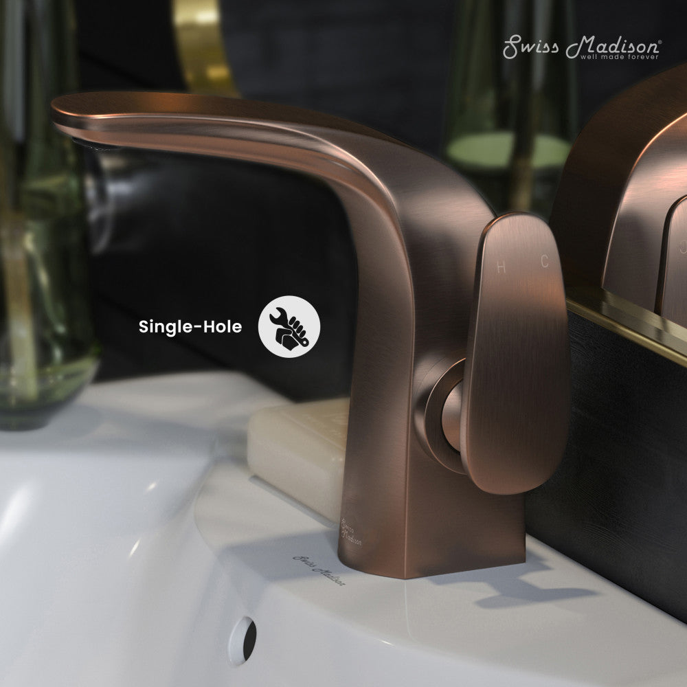 Swiss Madison Chateau Single Hole, Single-Handle, Bathroom Faucet in Oil Rubbed Bronze