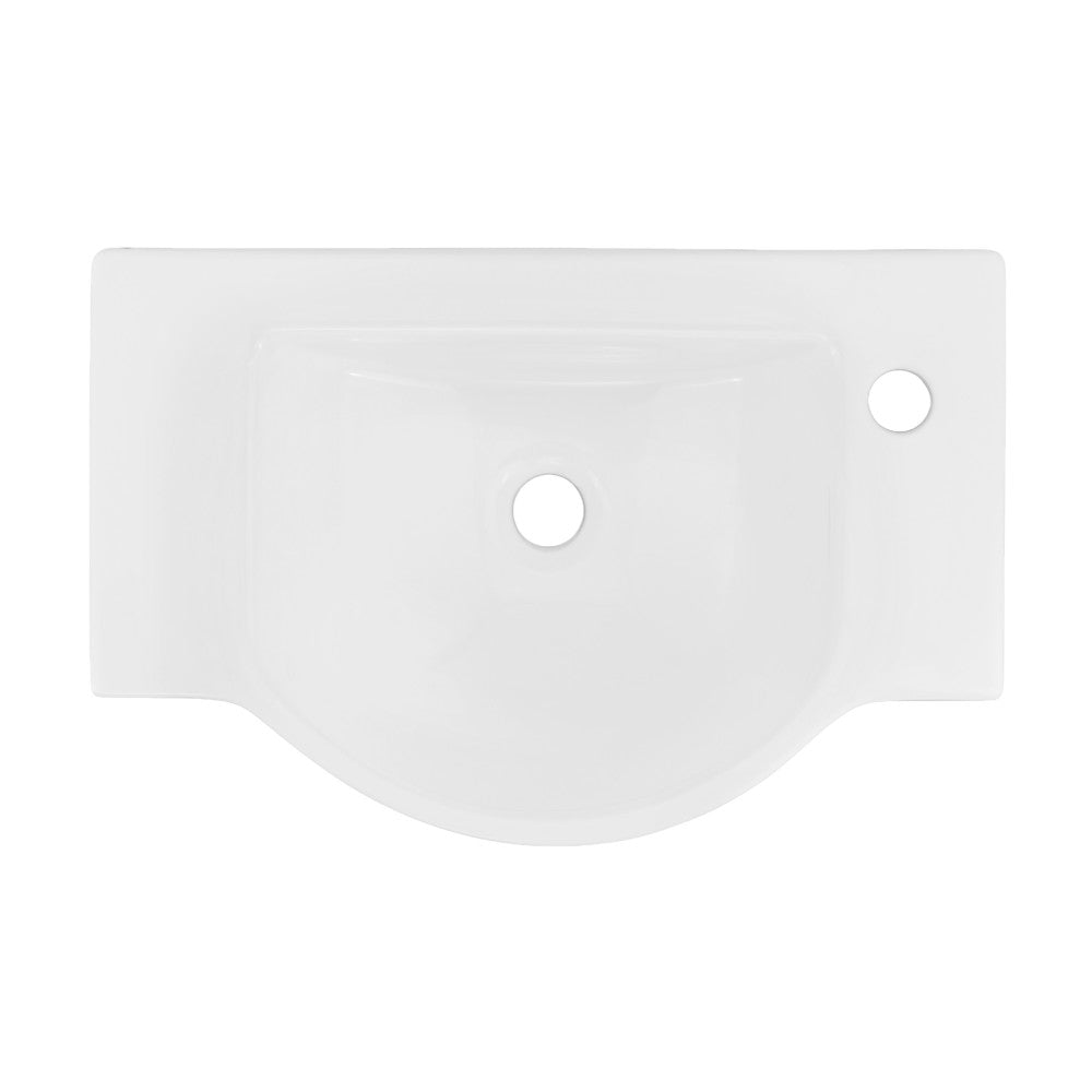 Swiss Madison Chateau 21.5" Right Side Faucet Wall-Mount Bathroom Sink with Chrome Towel Bar