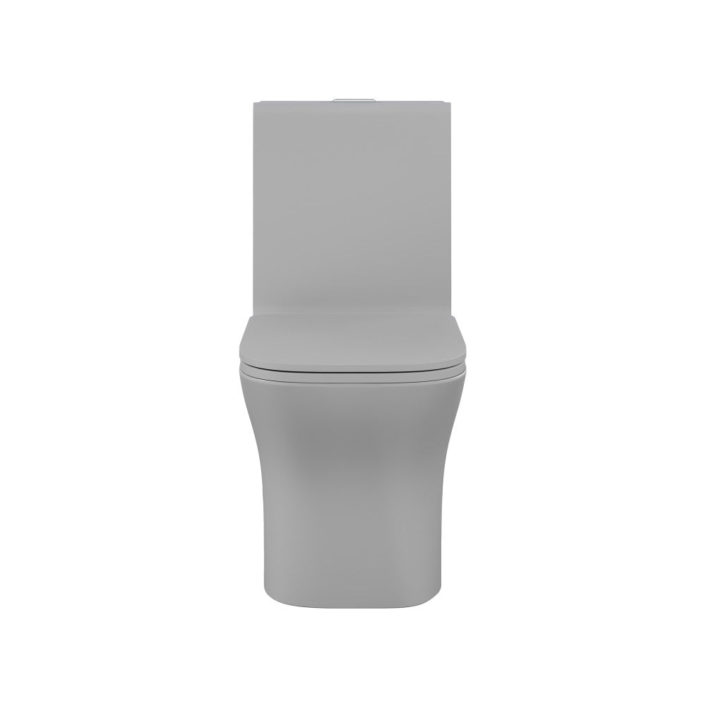 Swiss Madison Concorde One Piece Square Toilet Dual Flush in Matte Grey 1.1/1.6 gpf