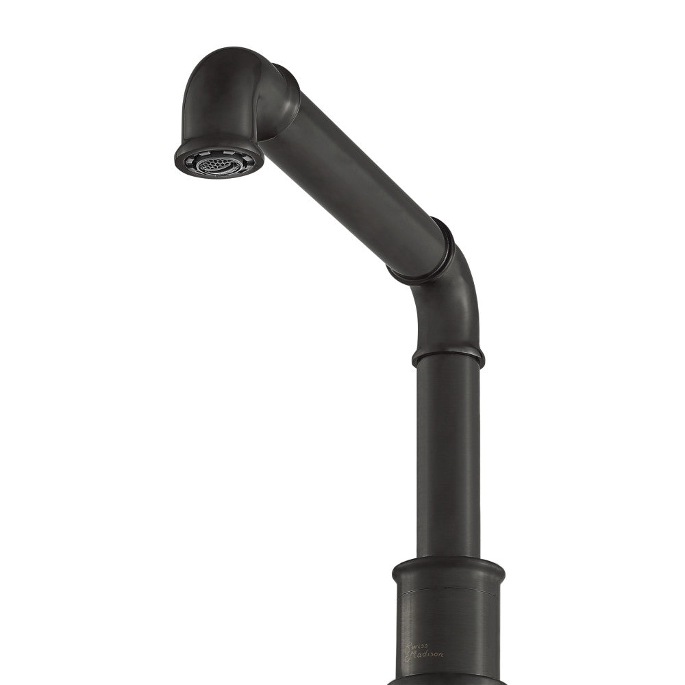 Swiss Madison Avallon 8 in. Widespread, 2-Handle Wheel, Bathroom Faucet in Matte Black