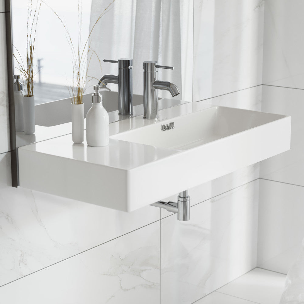 Swiss Madison St. Tropez 36" Rectangle Wall-Mounted Sink with Right Side Faucet Mount