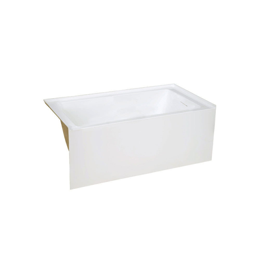Swiss Madison Voltaire 48 x 32 Skirted Right Drain Soaking Apron Bathtub in Glossy White with Integrated Overflow, Drain Included