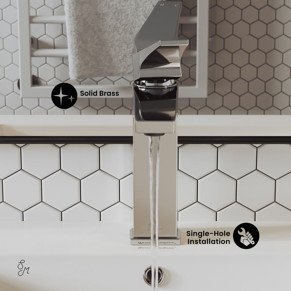 Swiss Madison Voltaire Single Hole, Single-Handle, Bathroom Faucet in Chrome
