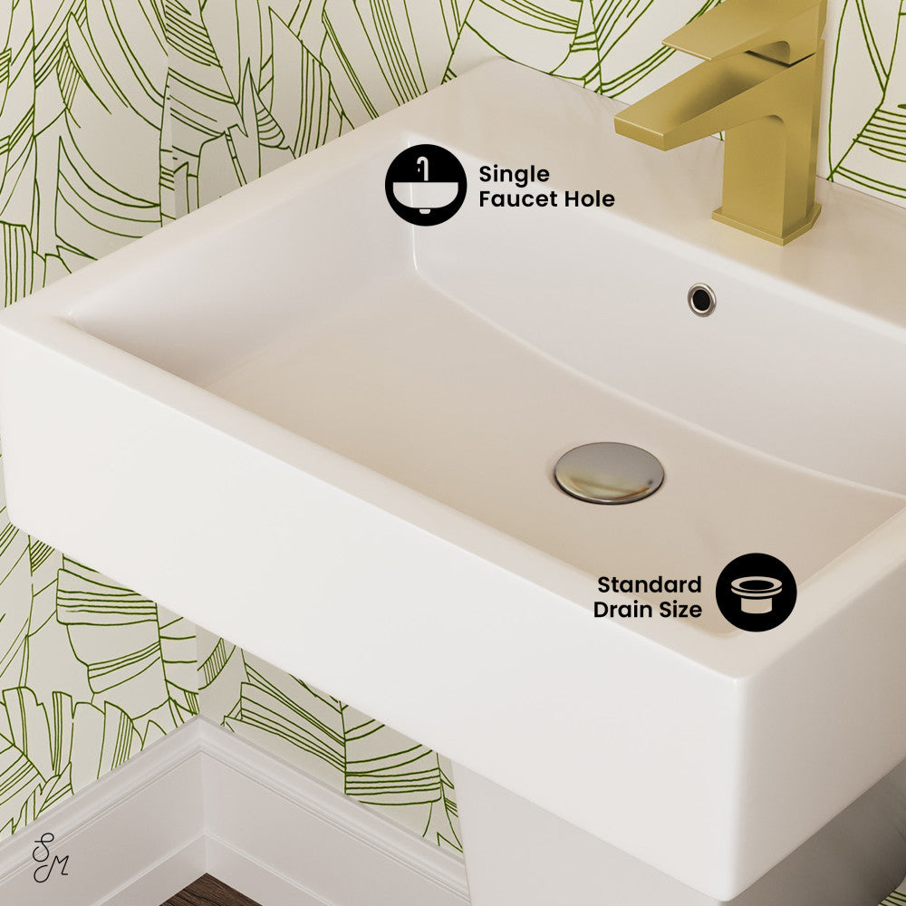 Swiss Madison Concorde 21" Two-Piece Wall-Mount Bathroom Sink