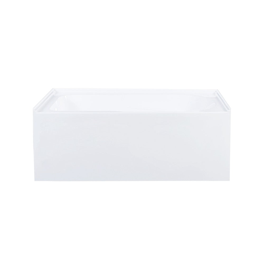 Swiss Madison Voltaire 54 x 30 Skirted Left Drain Soaking Alcove Bathtub in Glossy White with Integrated Armrest