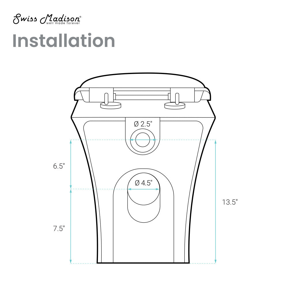 Swiss Madison Cascade Back-to-Wall Elongated Toilet Bowl