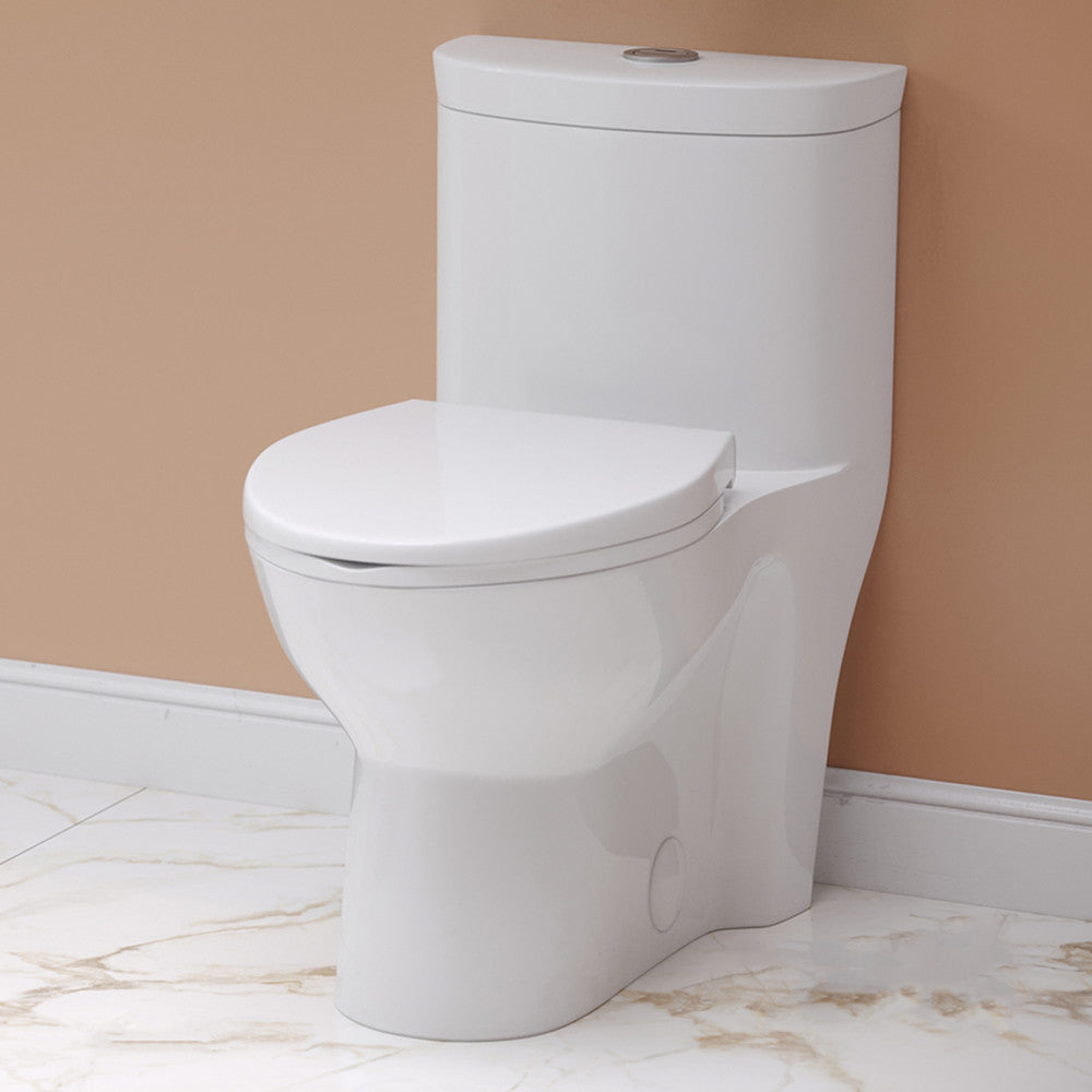 Swiss Madison Sublime One Piece Elongated Toilet with Touchless Retrofit Dual Flush 1.1/1.6 gpf