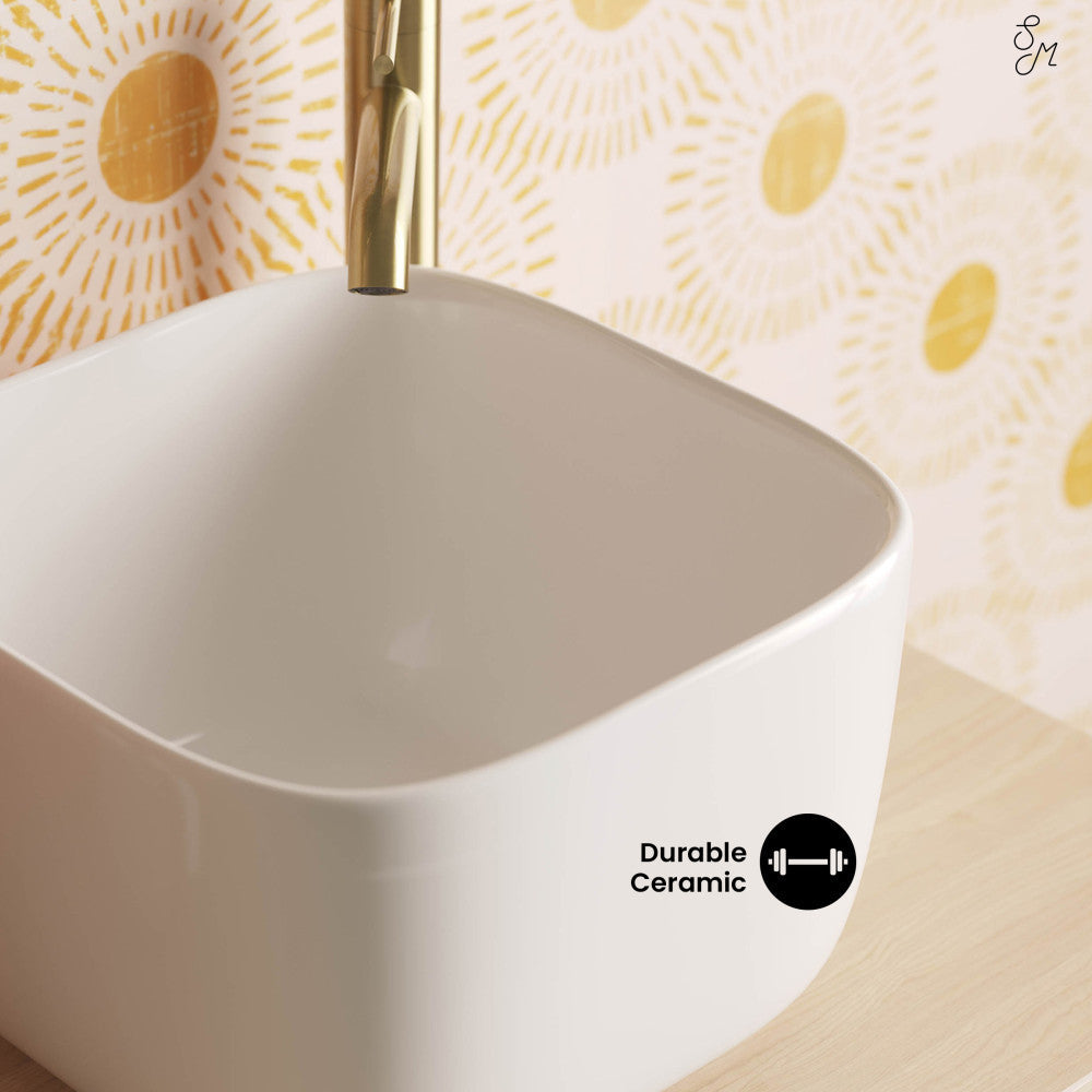 Swiss Madison Carre 14.5" Square Vessel Bathroom Sink