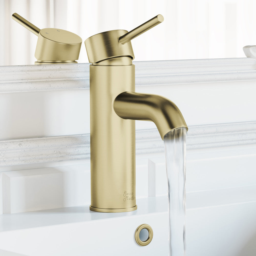 Swiss Madison Ivy Single Hole, Single-Handle, Bathroom Faucet in Brushed Gold