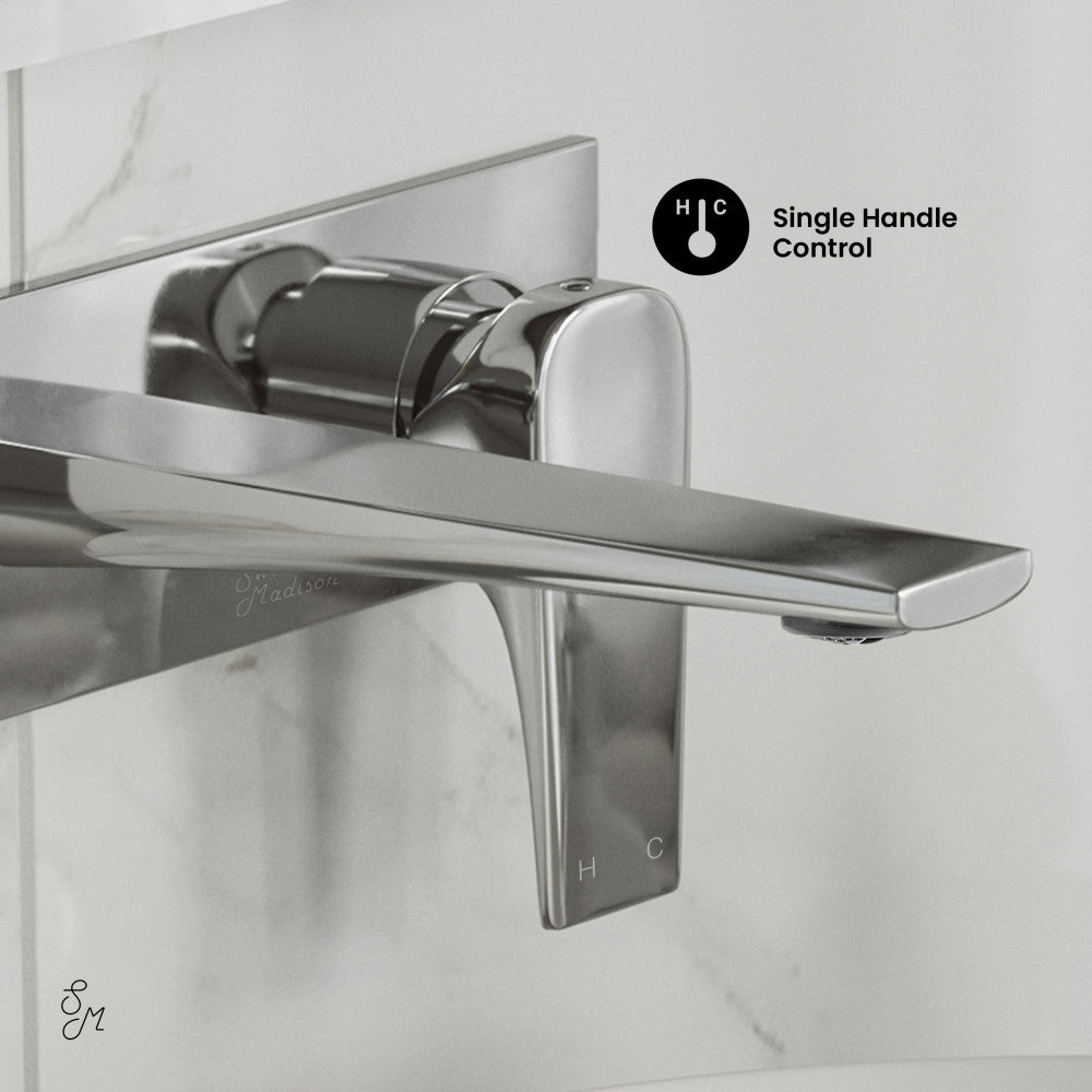 Swiss Madison Monaco Single-Handle, Wall-Mount, Bathroom Faucet in Chrome