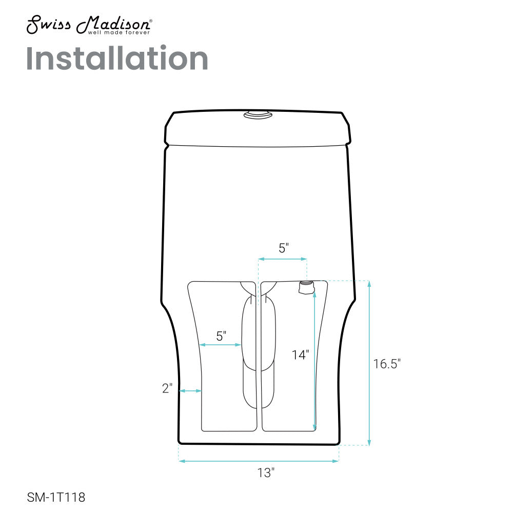 Swiss Madison Virage One-Piece Elongated Toilet Vortex Dual-Flush 1.1/1.6 gpf