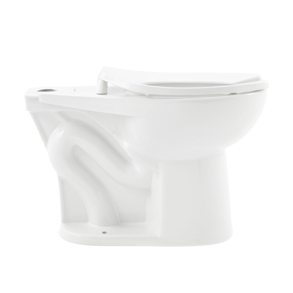 Swiss Madison Sirene Floor-Mounted Comfort Height Commercial Elongated Top Flush Spud Flushometer Toilet Bowl