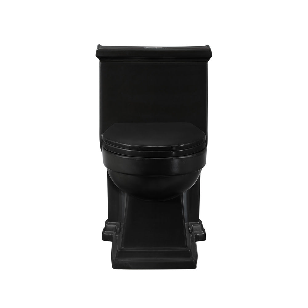 Swiss Madison Voltaire One-Piece Elongated Toilet Dual-Flush 1.1/1.6 gpf in Matte Black