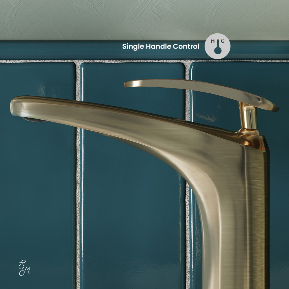 Swiss Madison Sublime Single Hole, Single-Handle, Bathroom Faucet in Brushed Gold
