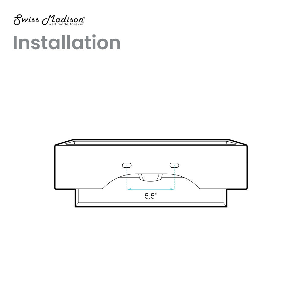 Swiss Madison Claire 22" Wall-Mount Bathroom Sink with Brushed Gold Towel Bar