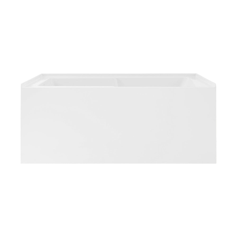 Swiss Madison Voltaire 48" x 30" Left-Hand Drain Alcove Integrated Armrest Bathtub with Apron