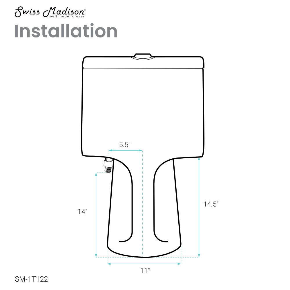 Swiss Madison Avallon One-Piece Elongated Dual Flush-Toilet 1.1/1.6 gpf