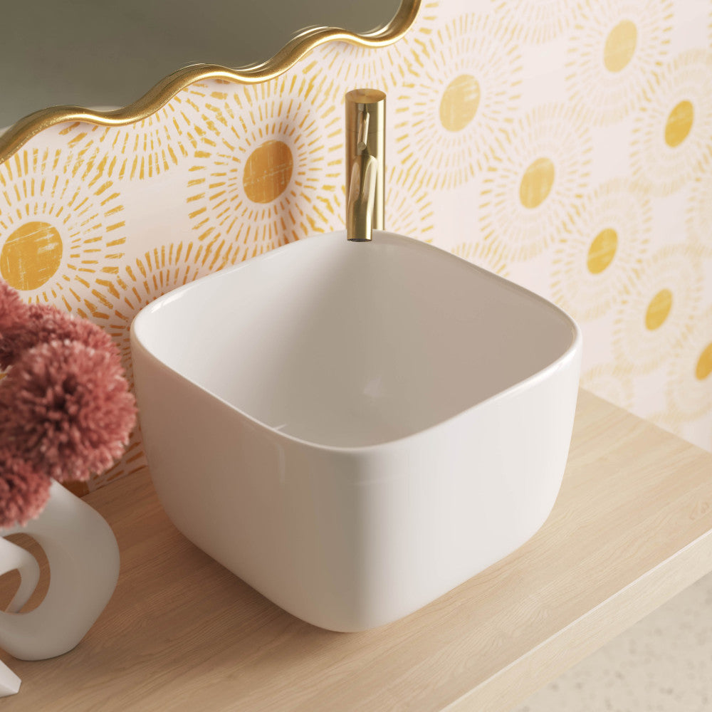 Swiss Madison Carre 14.5" Square Vessel Bathroom Sink