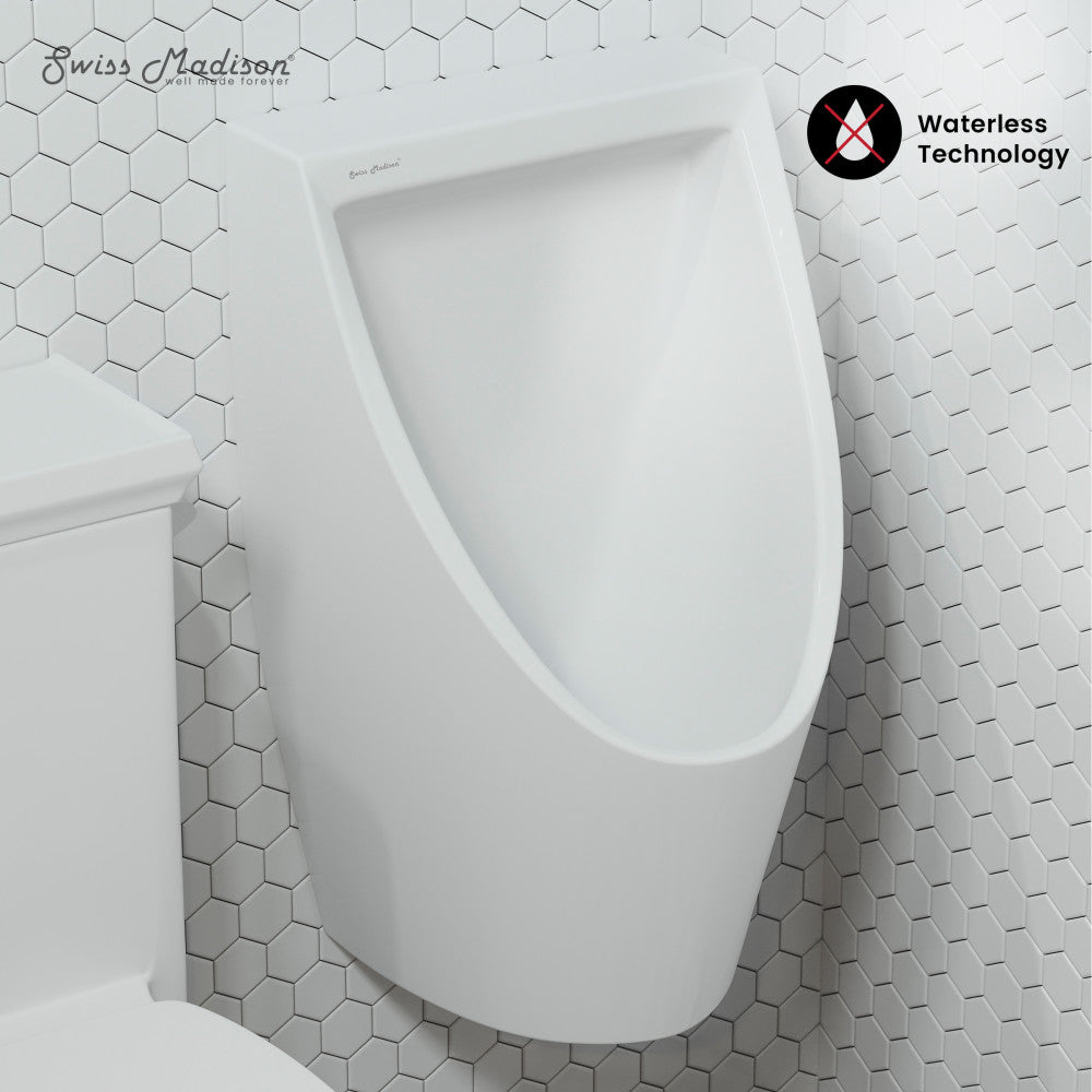 Swiss Madison Voltaire Waterless Urinal in White