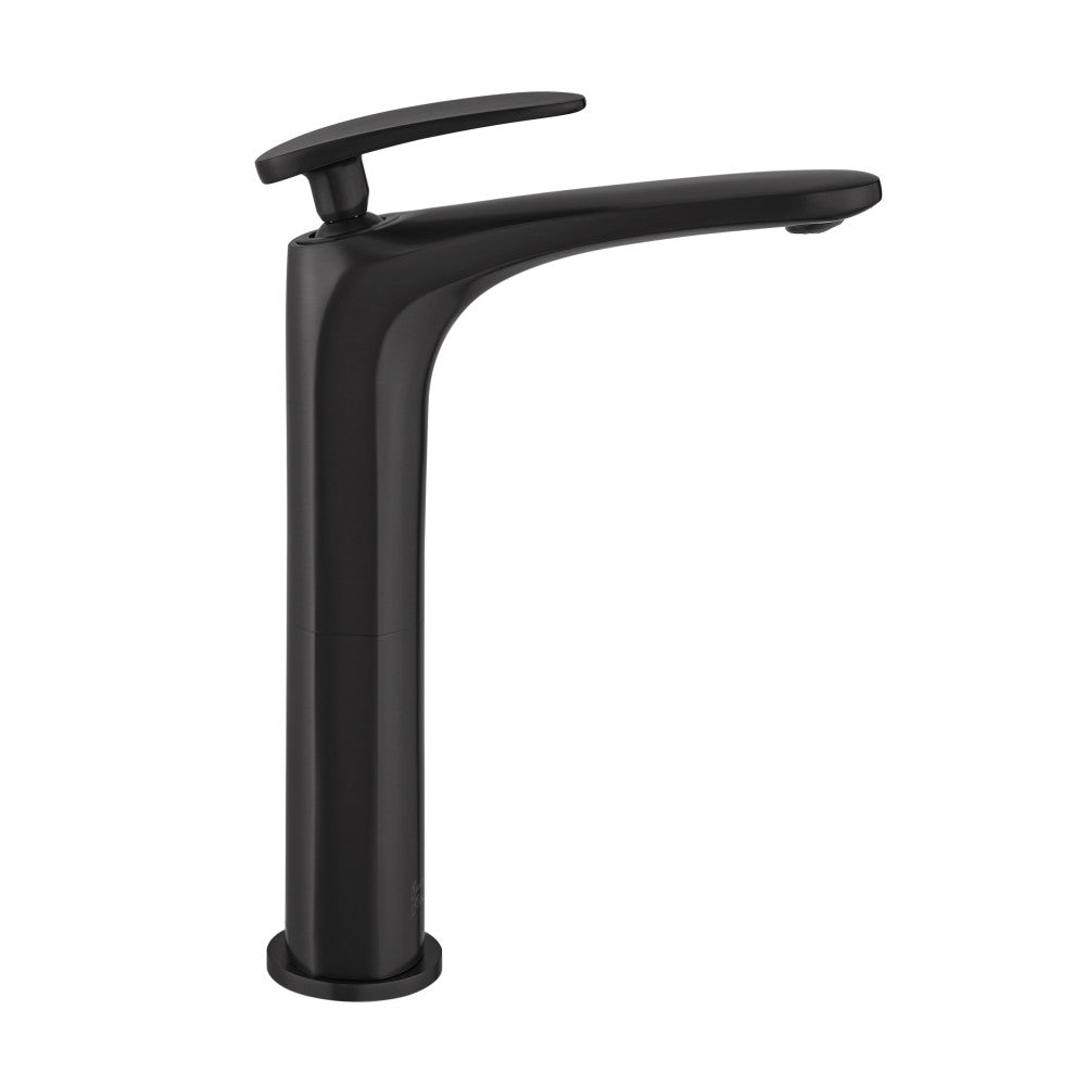 Swiss Madison Sublime Single Hole, Single-Handle, High Arc Bathroom Faucet in Matte Black