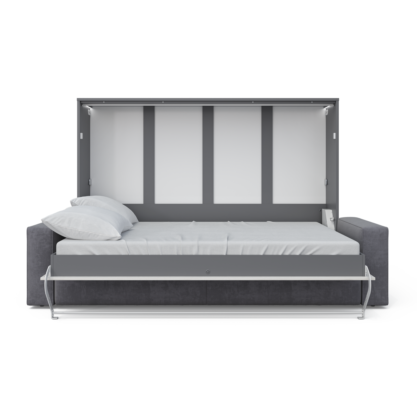 Maxima House Horizontal Murphy bed INVENTO with a Sofa, European Queen