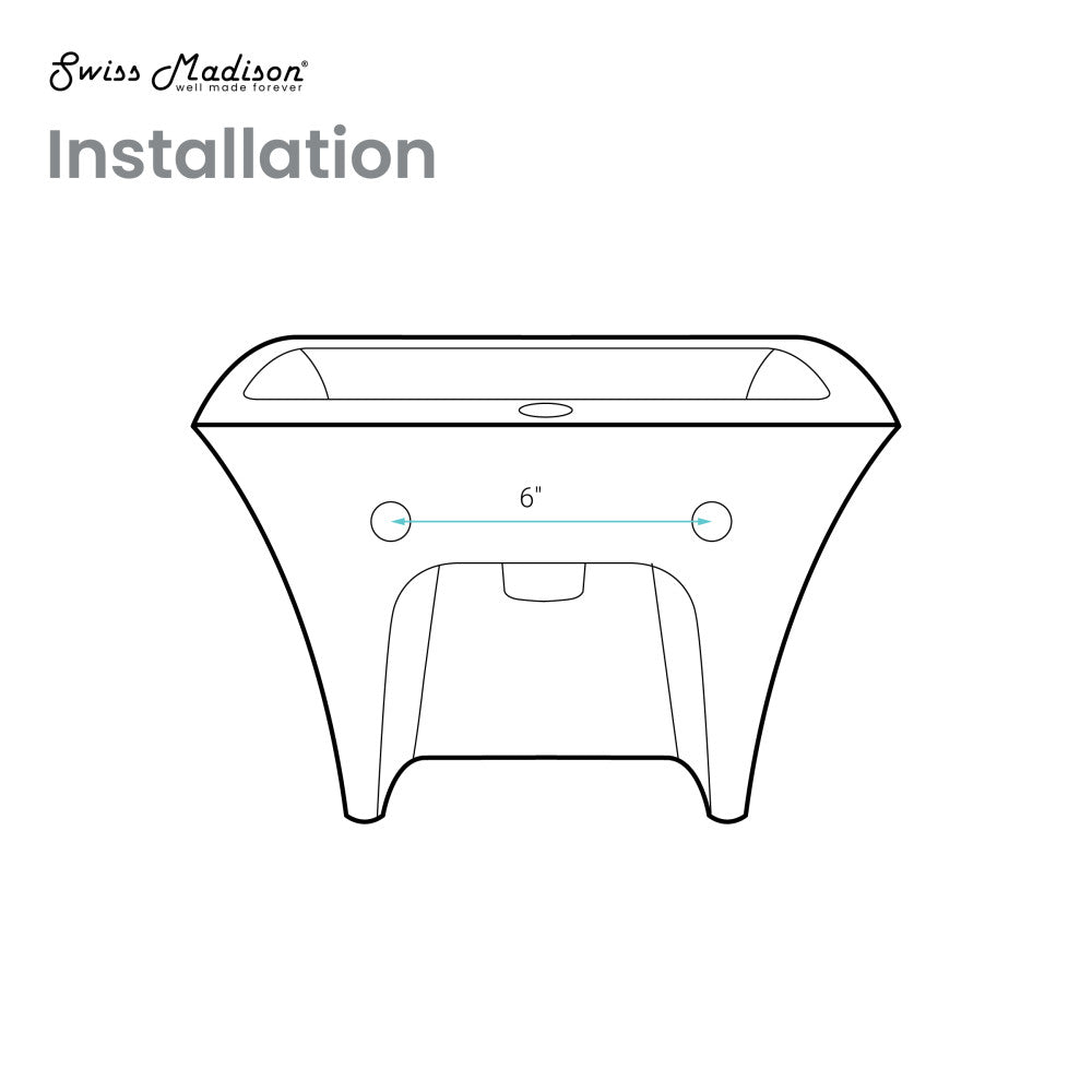 Swiss Madison Carre 21" Wall-Mount Bathroom Sink