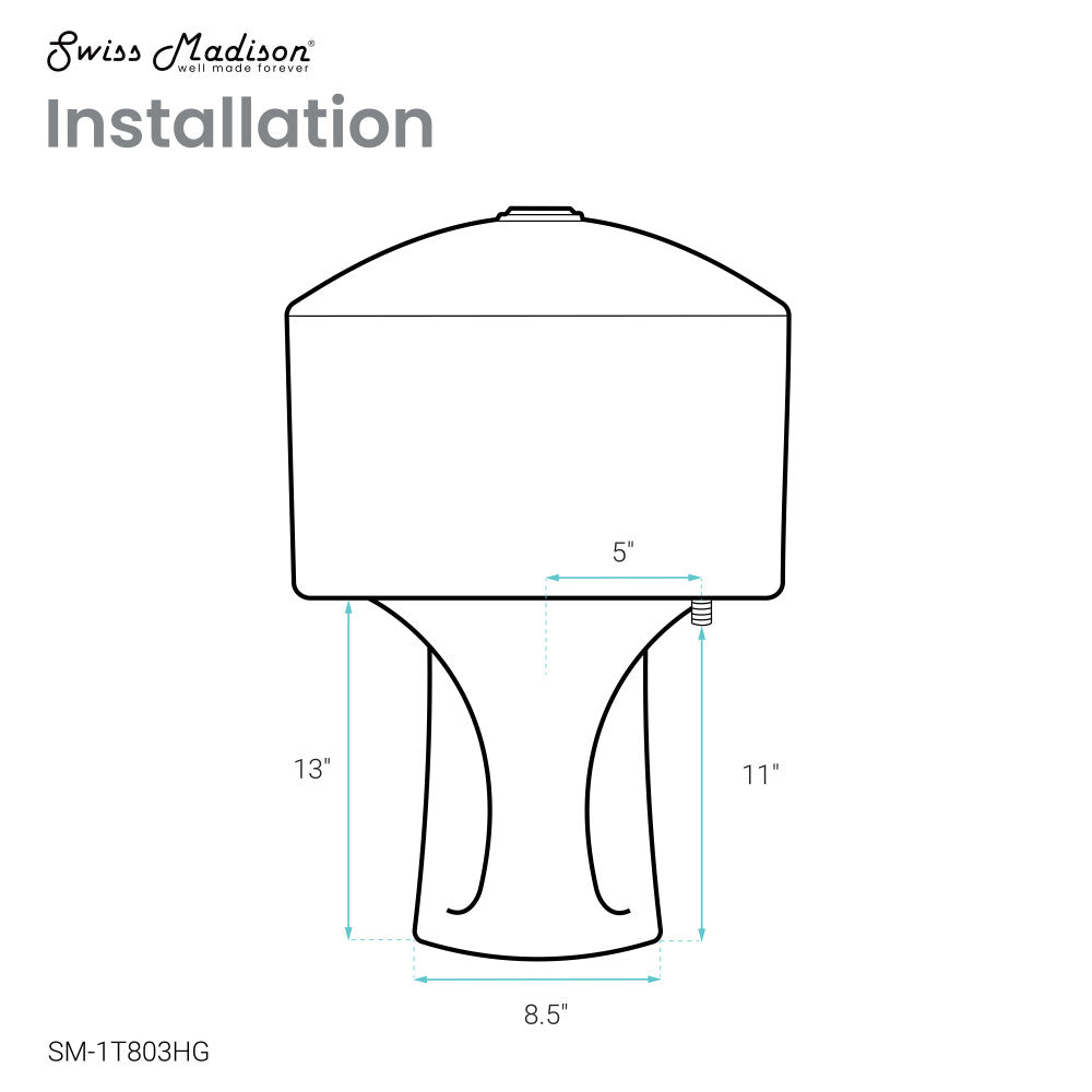 Swiss Madison Chateau One Piece Elongated Toilet Dual Flush, Brushed Gold Hardware 1.1/1.6 gpf