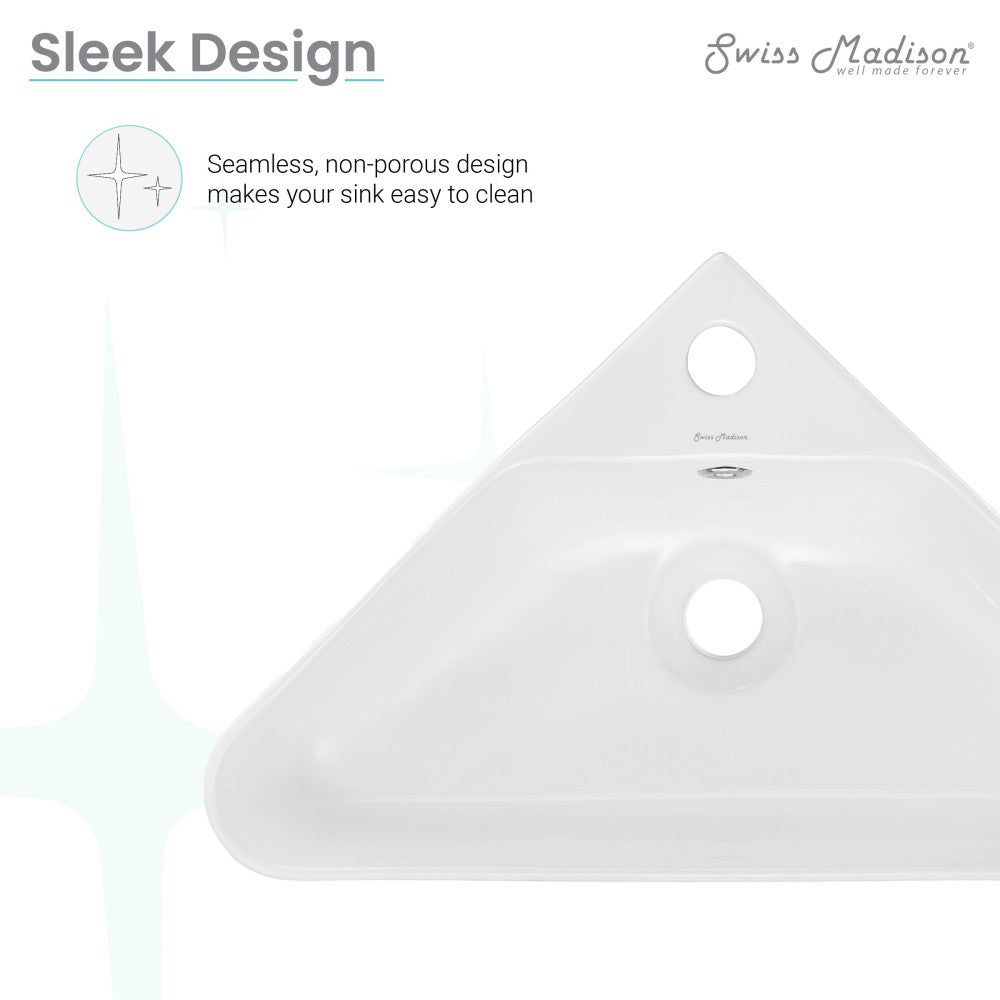 Swiss Madison St Tropez Corner Wall Hung Sink