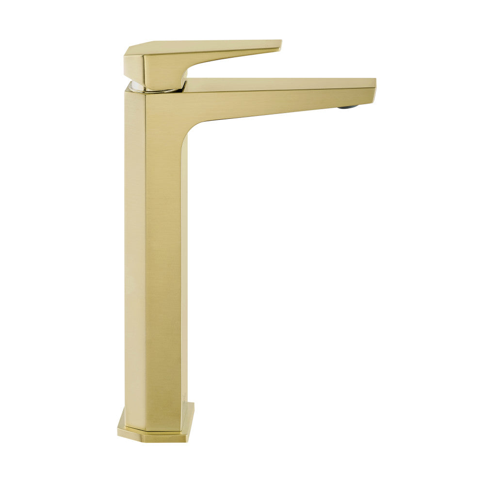Swiss Madison Voltaire Single Hole, Single-Handle, High Arc Bathroom Faucet in Brushed Gold