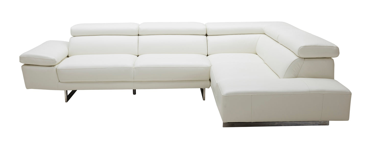 J&M Furniture 1717 Italian Leather Sectional Right Hand Facing