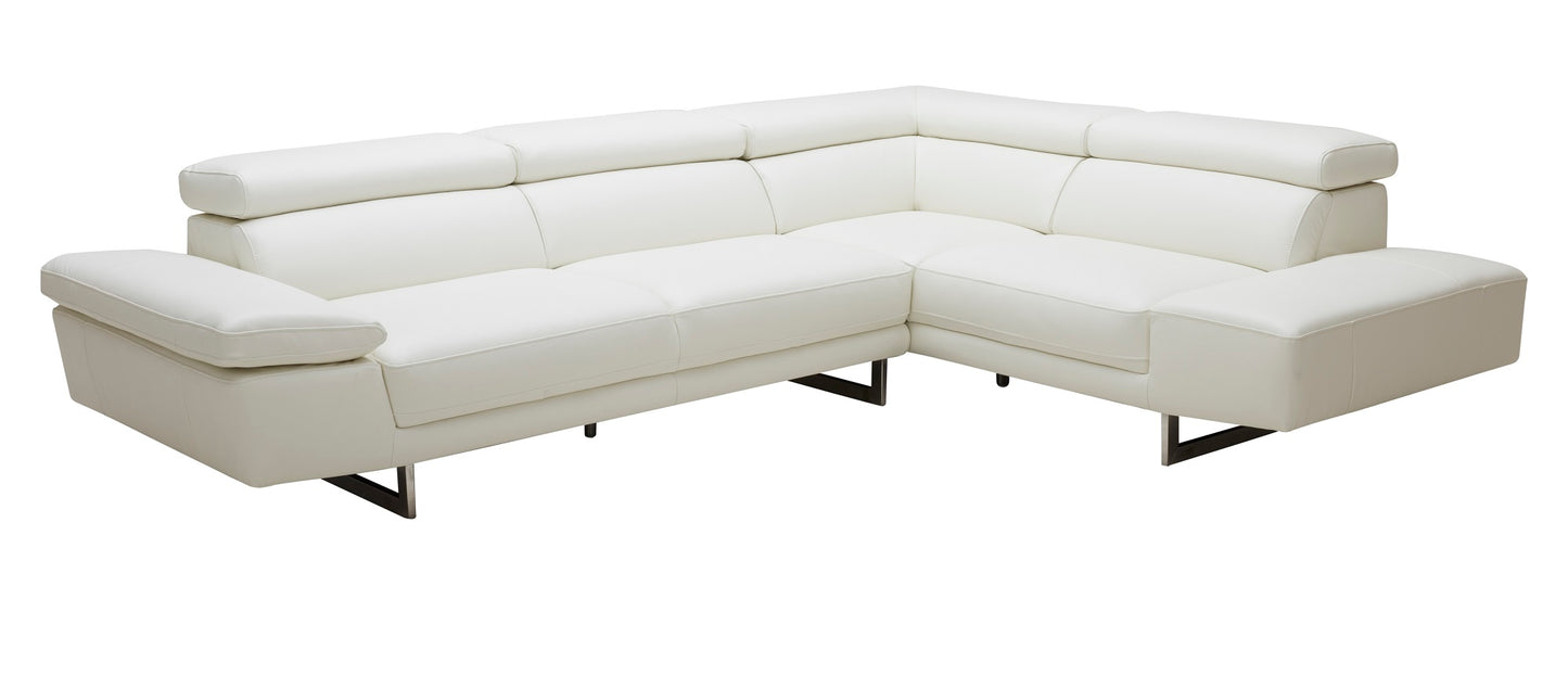 J&M Furniture 1717 Italian Leather Sectional Right Hand Facing