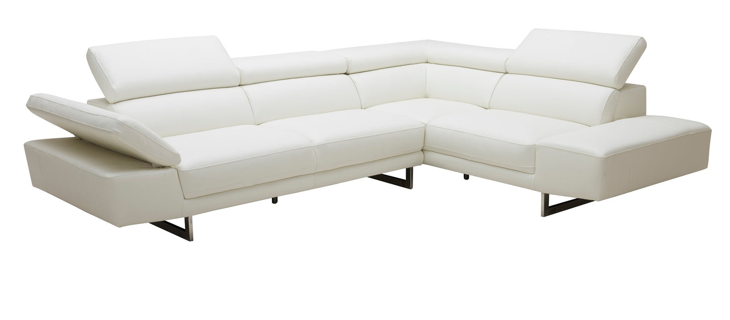 J&M Furniture 1717 Italian Leather Sectional Right Hand Facing