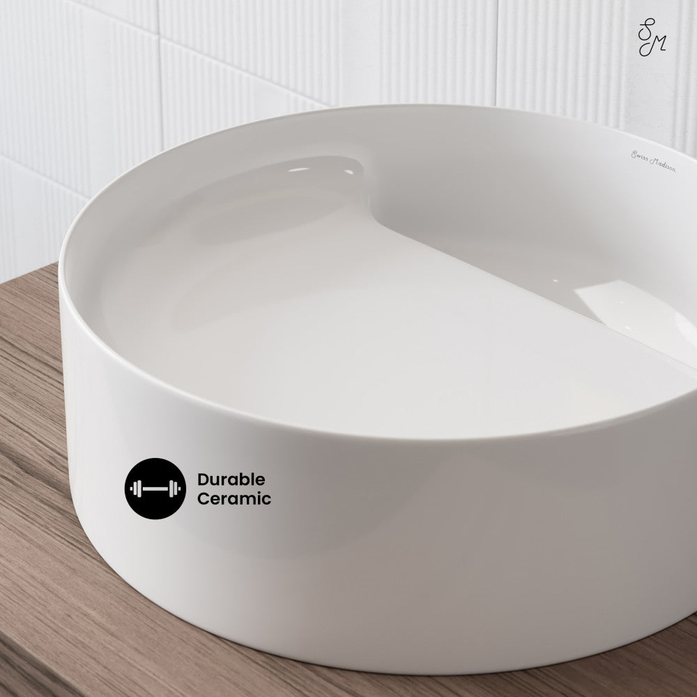 Swiss Madison Beau 16.5" Round Vessel Bathroom Sink