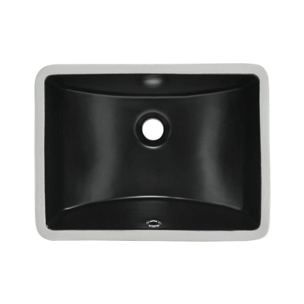 Swiss Madison Plaisir 18.5" Rectangle Undermount Bathroom Sink in Matte Black
