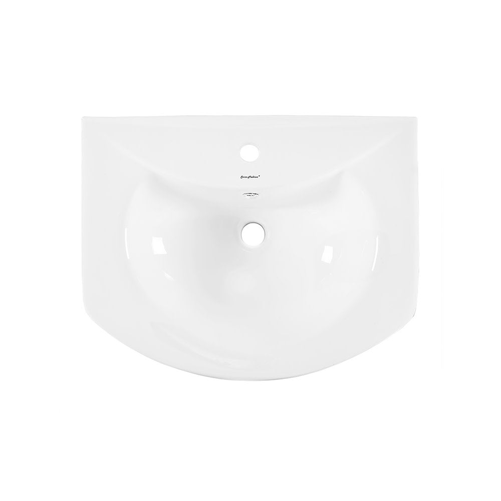 Swiss Madison Chateau Pedestal Bathroom Sink Round Single Faucet Hole