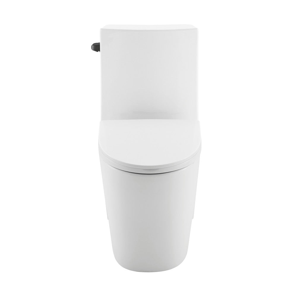 Swiss Madison St. Tropez One Piece Elongated Toilet Side Flush 1.28 gpf with Black Hardware