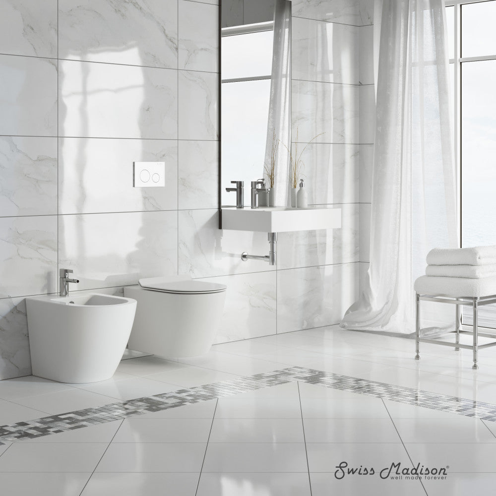 Swiss Madison St. Tropez Wall Hung Toilet Bundle (SM-WT449, SM-WC424, SM-WC001C)