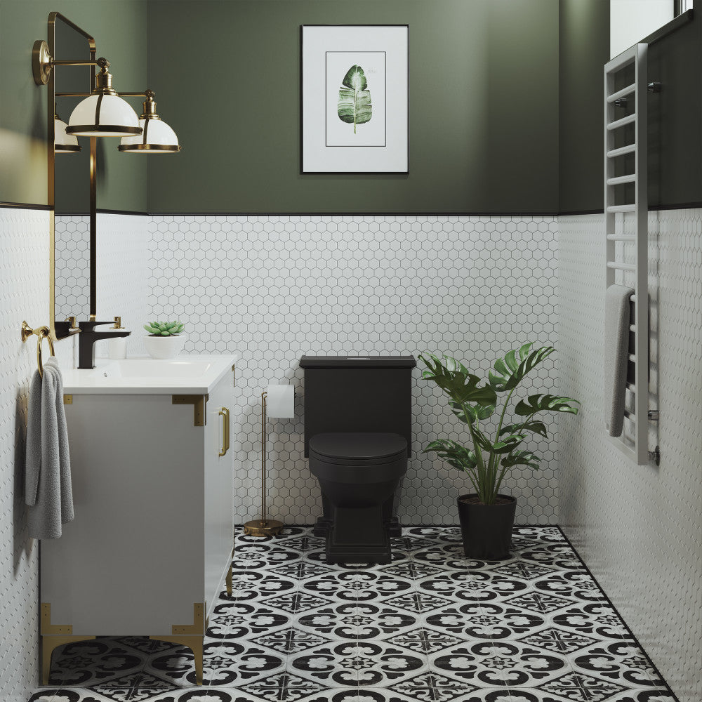 Swiss Madison Voltaire One-Piece Elongated Toilet Dual-Flush 1.1/1.6 gpf in Matte Black