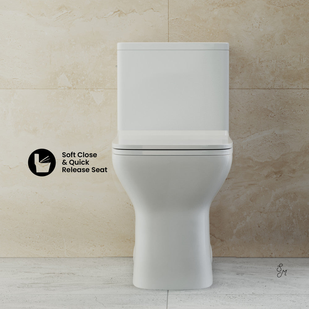 Swiss Madison Carre One-Piece Square Toilet Dual-Flush 1.1/1.6 gpf, Touchless