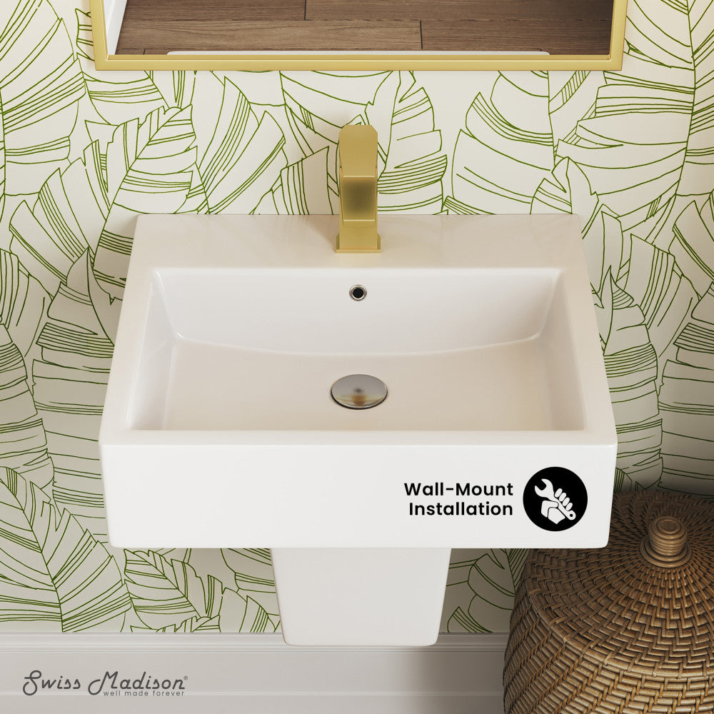 Swiss Madison Concorde 21" Two-Piece Wall-Mount Bathroom Sink