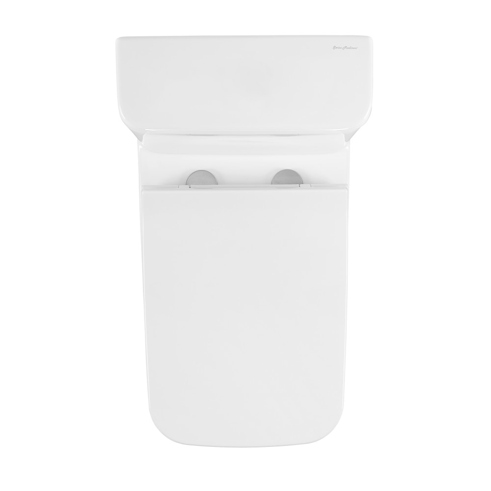 Swiss Madison Carre One-Piece Square Toilet Dual-Flush 1.1/1.6 gpf, Touchless