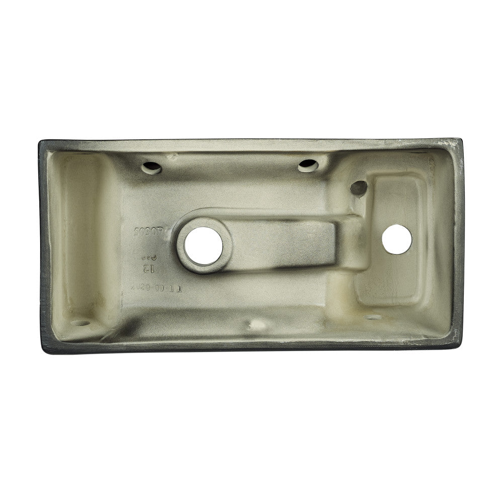 Swiss Madison Voltaire 19.5 x 10 Rectangular Ceramic Wall Hung Sink with Left Side Faucet Mount, Matte Black