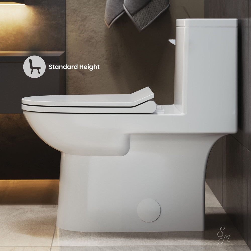Swiss Madison Daxton One-Piece Elongated Left Side Flush Toilet 1.28 gpf