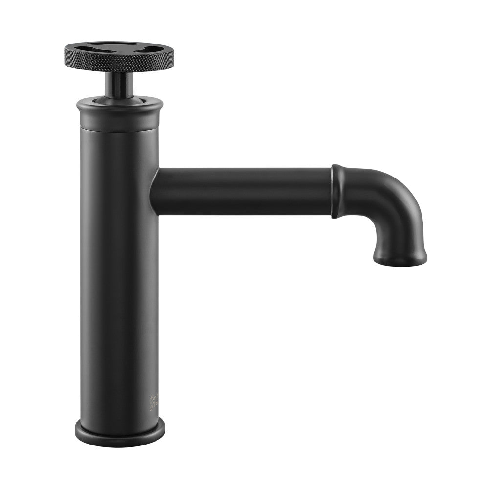 Swiss Madison Avallon Single Hole, Single-Handle Wheel, Bathroom Faucet in Matte Black