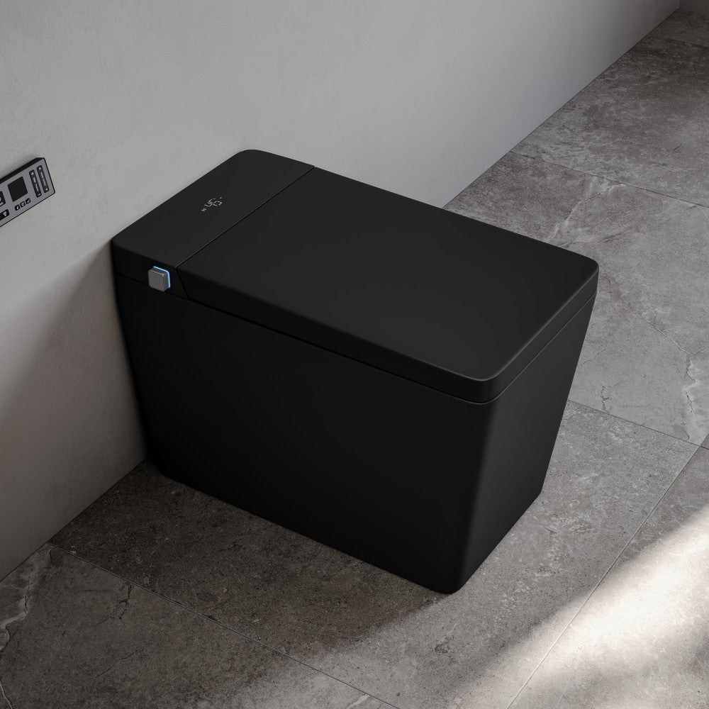Swiss Madison Concorde One Piece Smart Toilet 1.28 GPF in Matte Black with Heated Bidet, Air Drying, Night Light, Foot Sensor