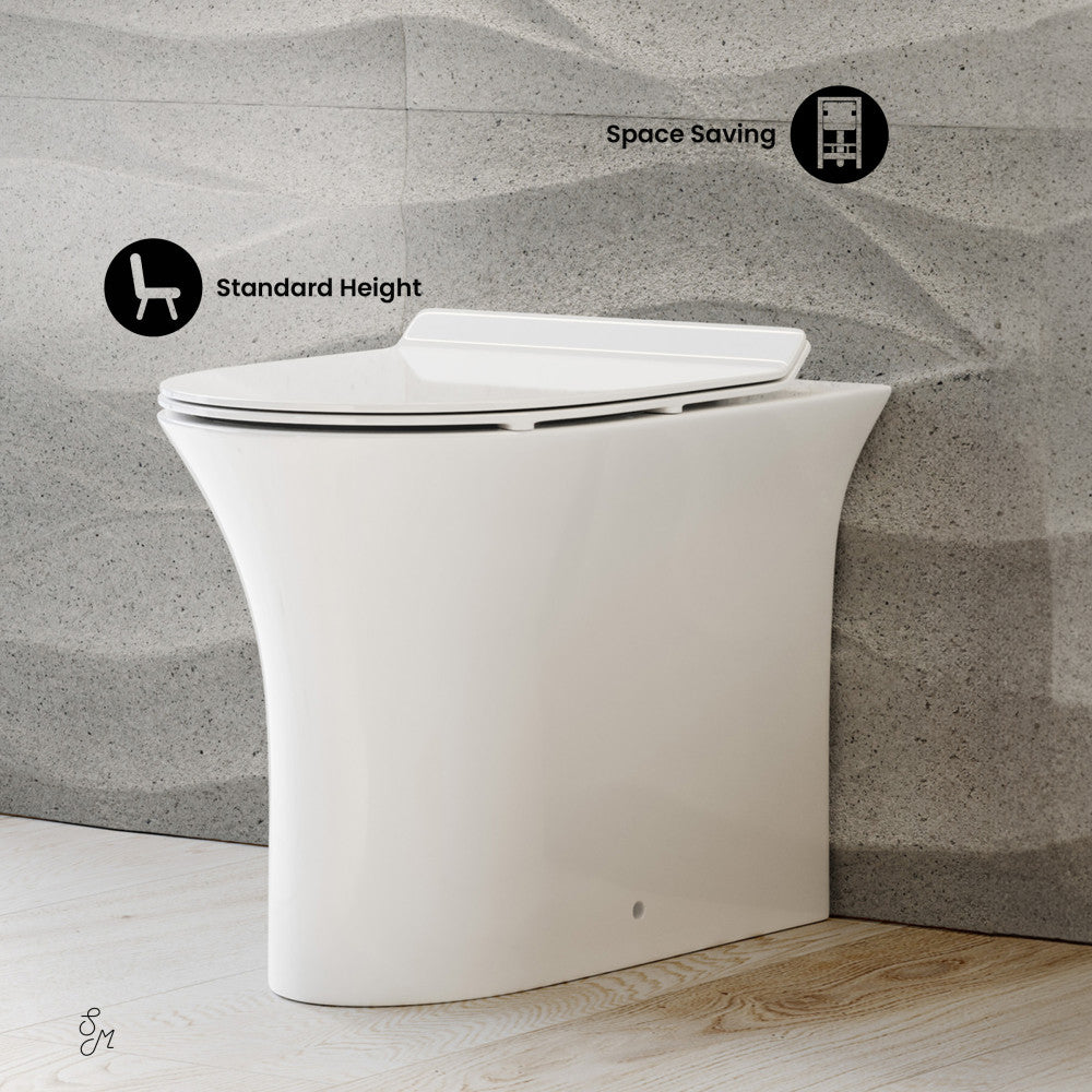 Swiss Madison Cascade Back-to-Wall Elongated Toilet Bowl