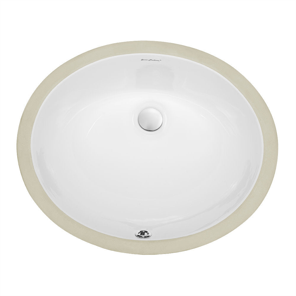 Swiss Madison Monaco 18 Oval Under-Mount Bathroom Sink