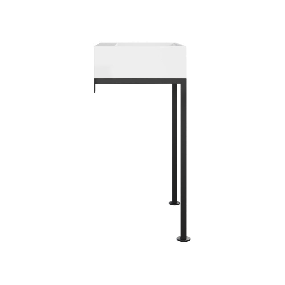 Swiss Madison Concorde 24" Rectangle Console Sink with Matte Black Legs