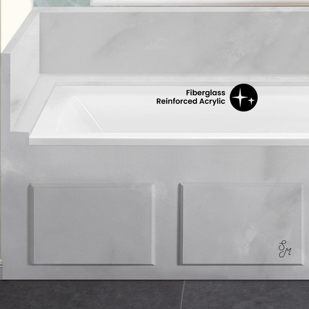 Swiss Madison Voltaire 66" x 32" Right-Hand Drain Alcove Bathtub